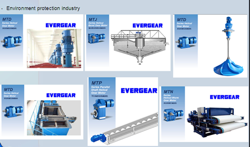 EVERGEAR Gear motors which applied in environment production industry